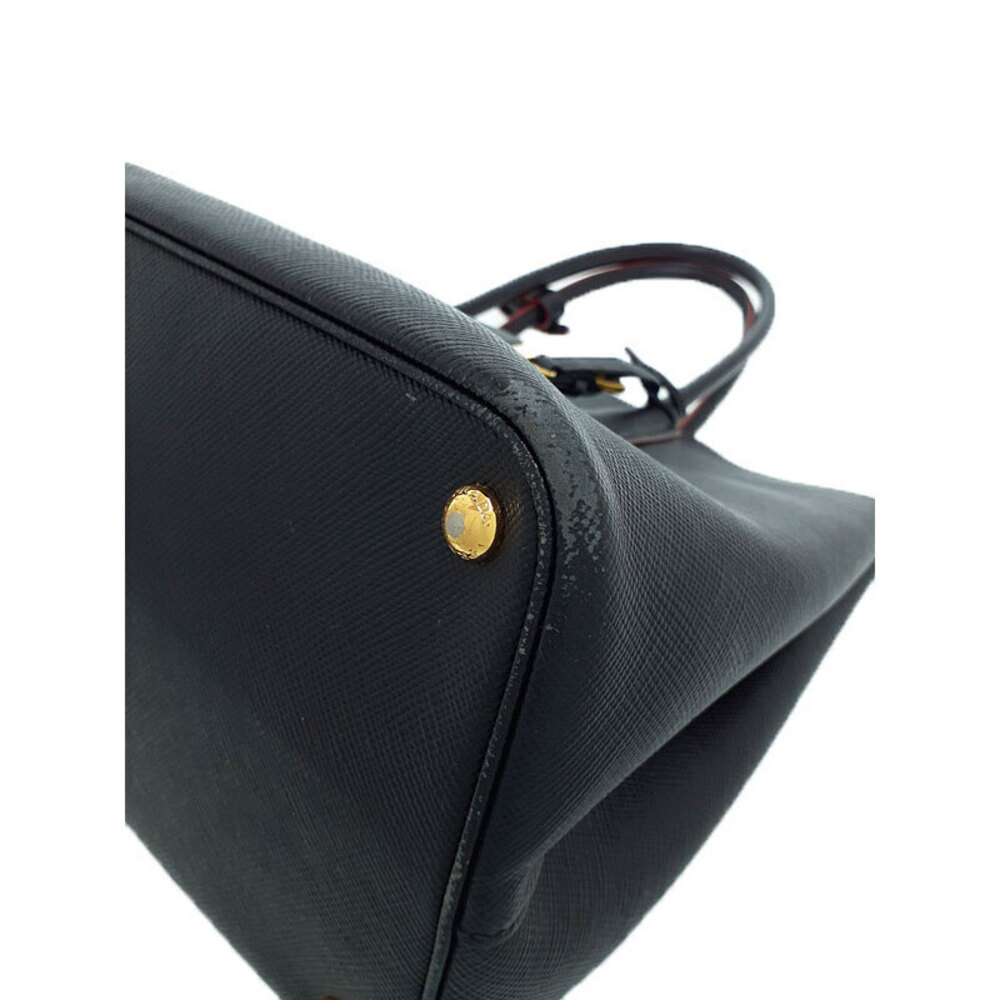 Prada Double Shoulder Bag black Saffiano leather - Picture 9 of 9